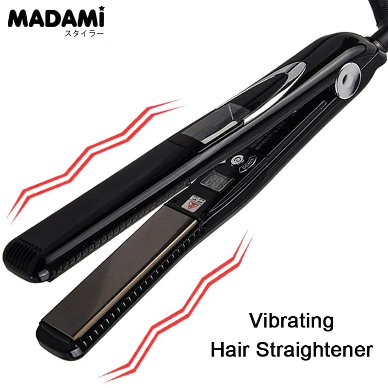 Titanio ferro piatto vibrazione massaggio cheratina 470 "ferri da stiro piastra per capelli bigodino strumenti per lo Styling del salone a vibrazione rapida
