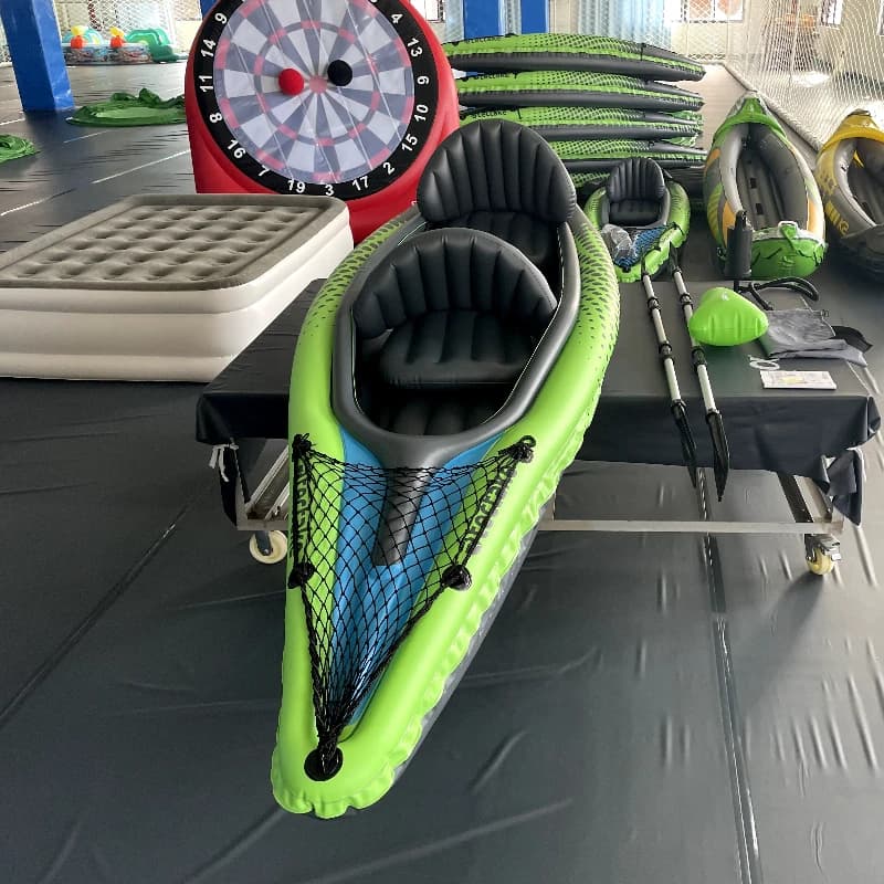 68307 K2 Kayak Gonfiabile Pieghevole in PVC per 2 Persone, Barca Professionale per Pesca e Canottaggio con Pagaia per Sport e Divertimento