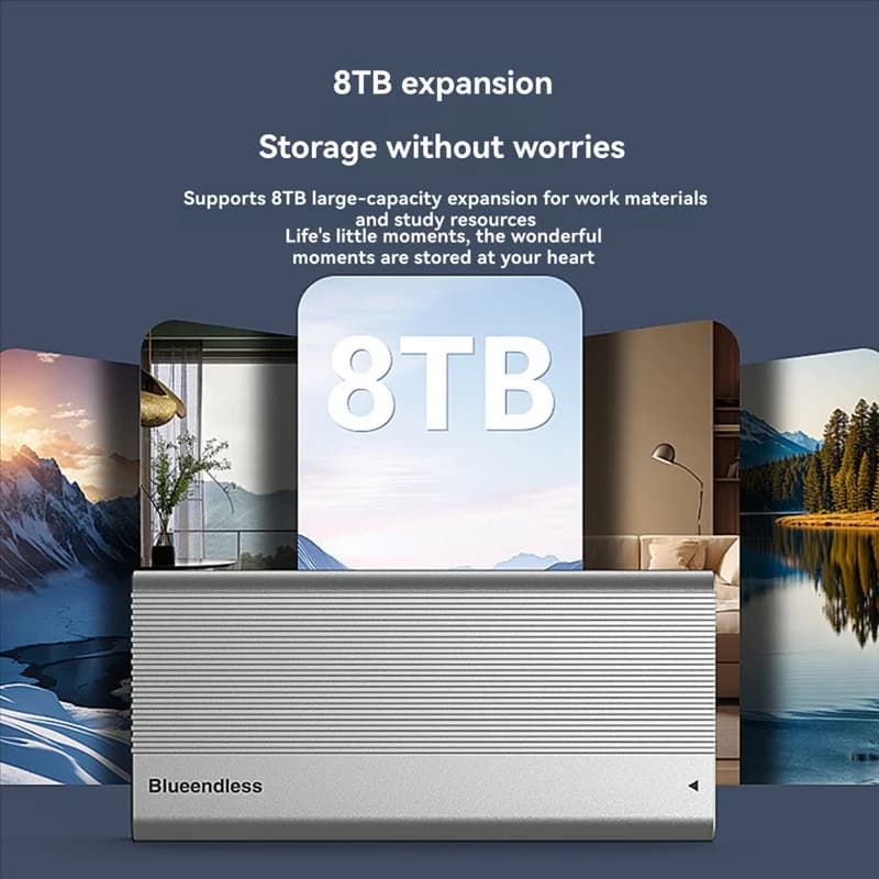 BLUEENDLESS ASM2464 M. 2 Custodia SSD Nvme USB 4.0 40Gbps per Thunderbolt 4/3 USB 3.2/3.1/3.0 Custodia per disco rigido esterno per PC