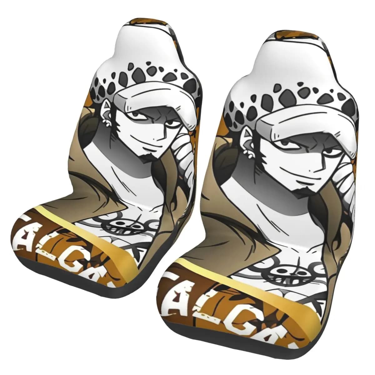 Coprisedile universale per auto One Piece Trafalgar D. Water Law, quattro stagioni, per SUV, in poliestere, a tema pesca