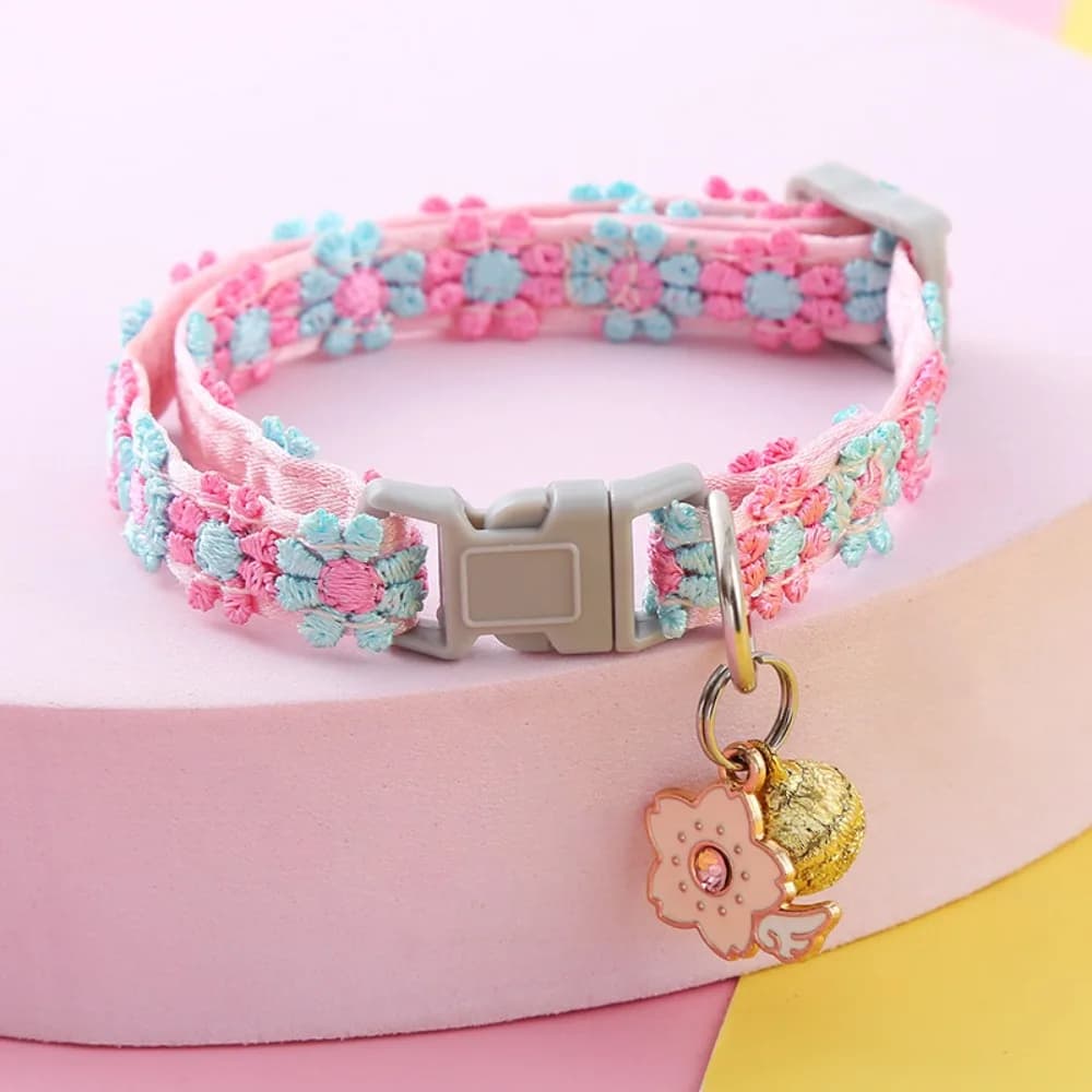 Comfortable Quick Release Buckle Cat Collar Bell Attached Elastic Kitten Collar Adjustable Size Pet Collar Pet Supplies