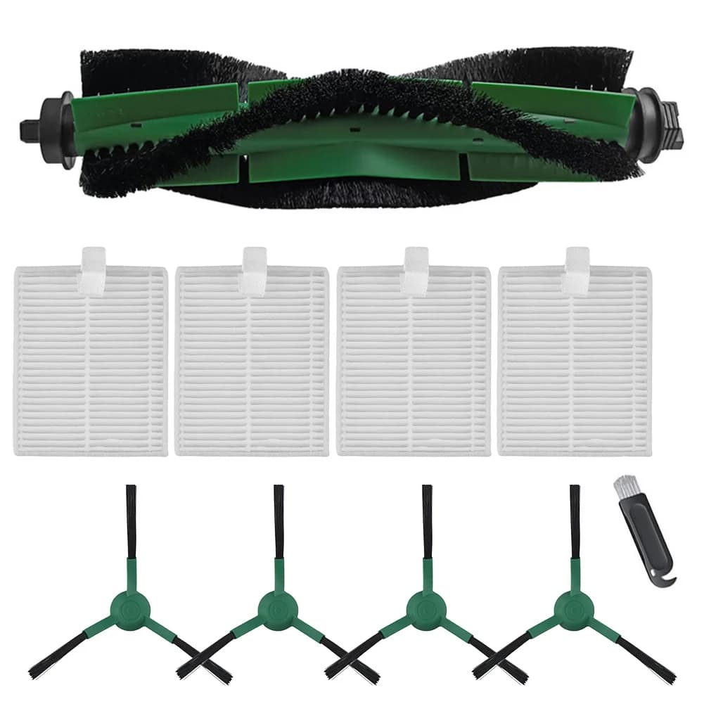 Main Brush Side Brushes And Filter Replacement Kit For Roomba 105 Compatible For Essential Y0140 Q0520 Series