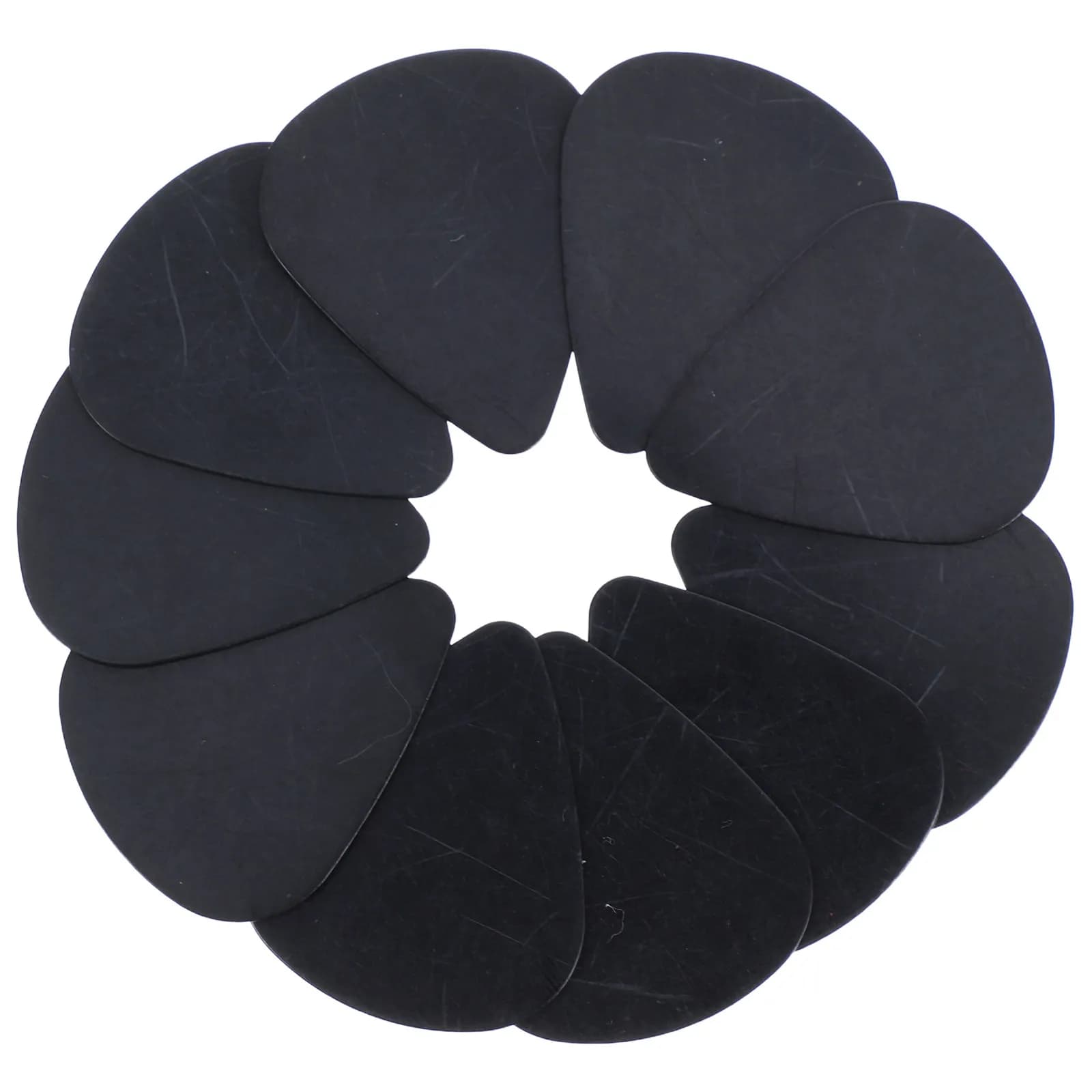 10Pcs Guitar Picks Black Thin Celluloid Smooth Grip for Acoustic Electric Bass Guitar Beginners Professionals Clear Sound
