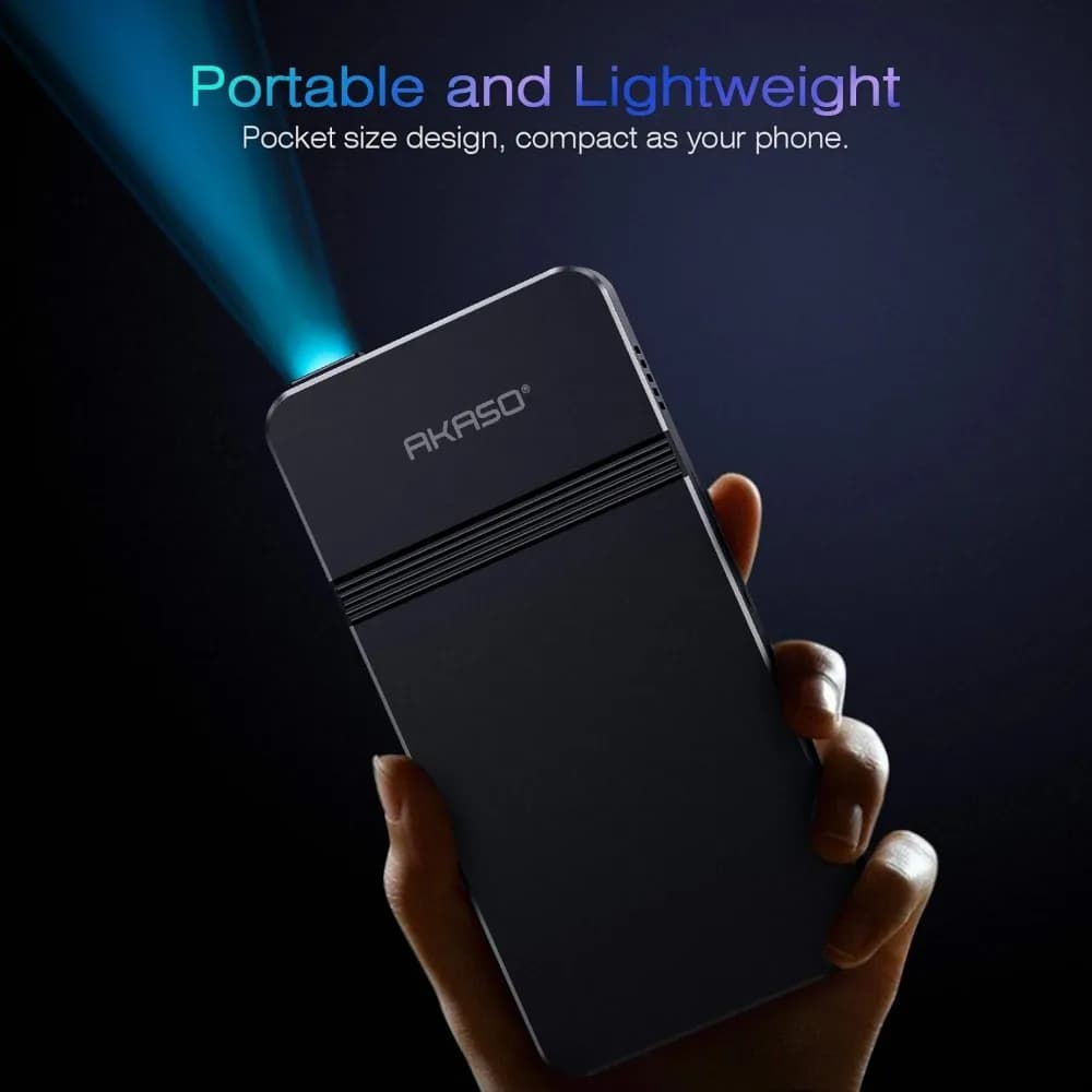 Mini proiettore, proiettore portatile DLP tascabile, proiettore per biscotti 1080P
