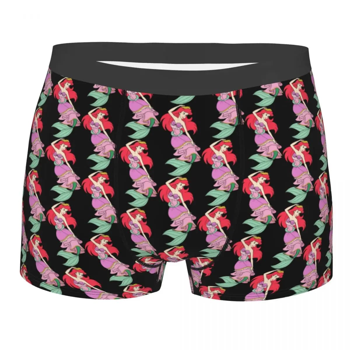 Intimo personalizzato con stampa del cartone animato della Sirenetta, boxer da uomo, mutande morbide