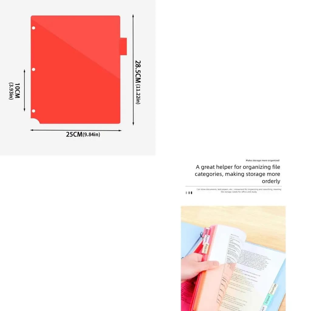 Cartella portadocumenti espandibile a 8 tasche con pagina rimovibile per scuola, l'ufficio, casa