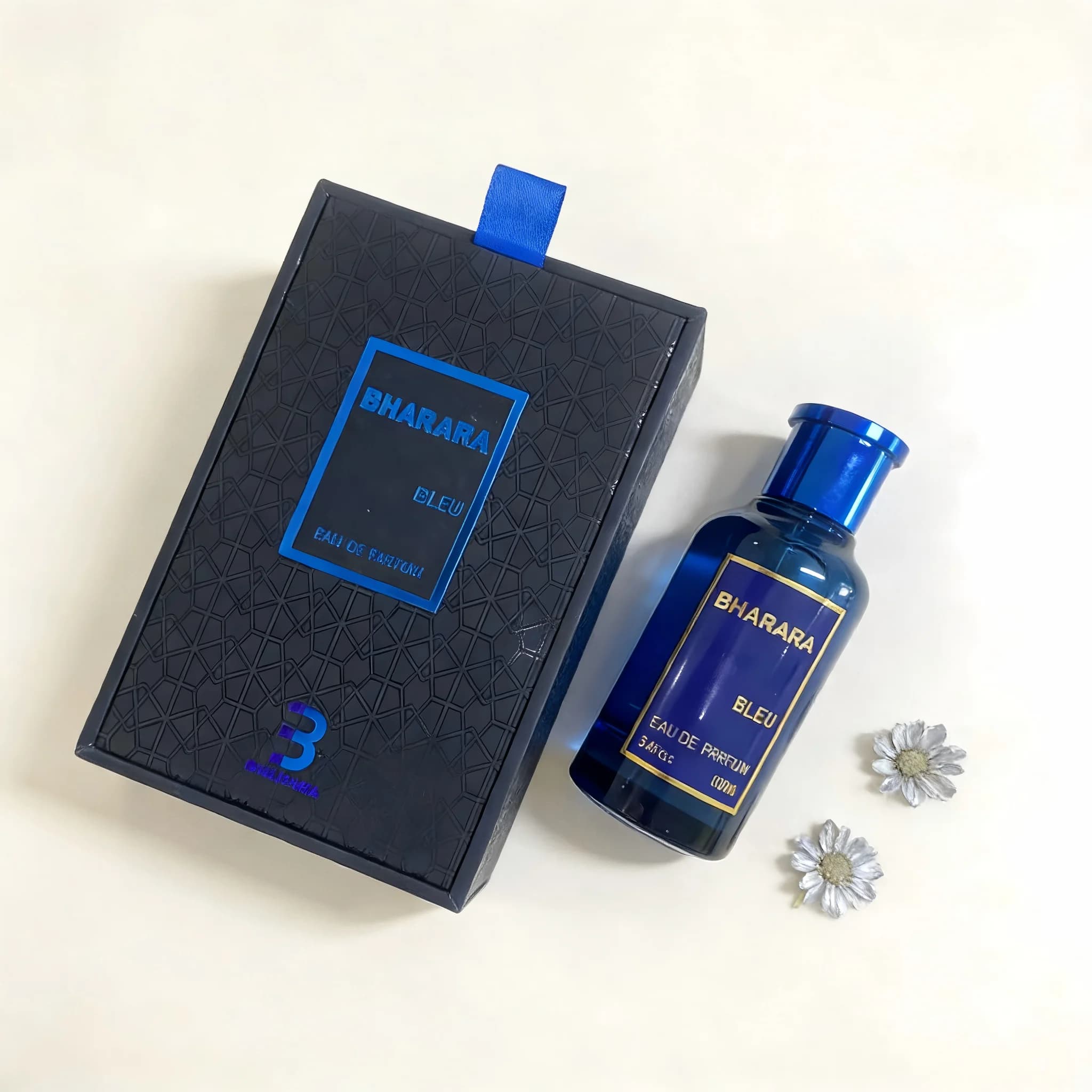 Bharara Bleu Fragrance Gift Set: Premium Blue Design, Complete Kit with Elegant Black Box for Men