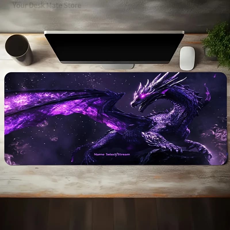 Gaming Mouse Pad Large purple dragon& starry sky Design playmat Washable Office deak mat Non-Slip Keyboard , mat Computer pads