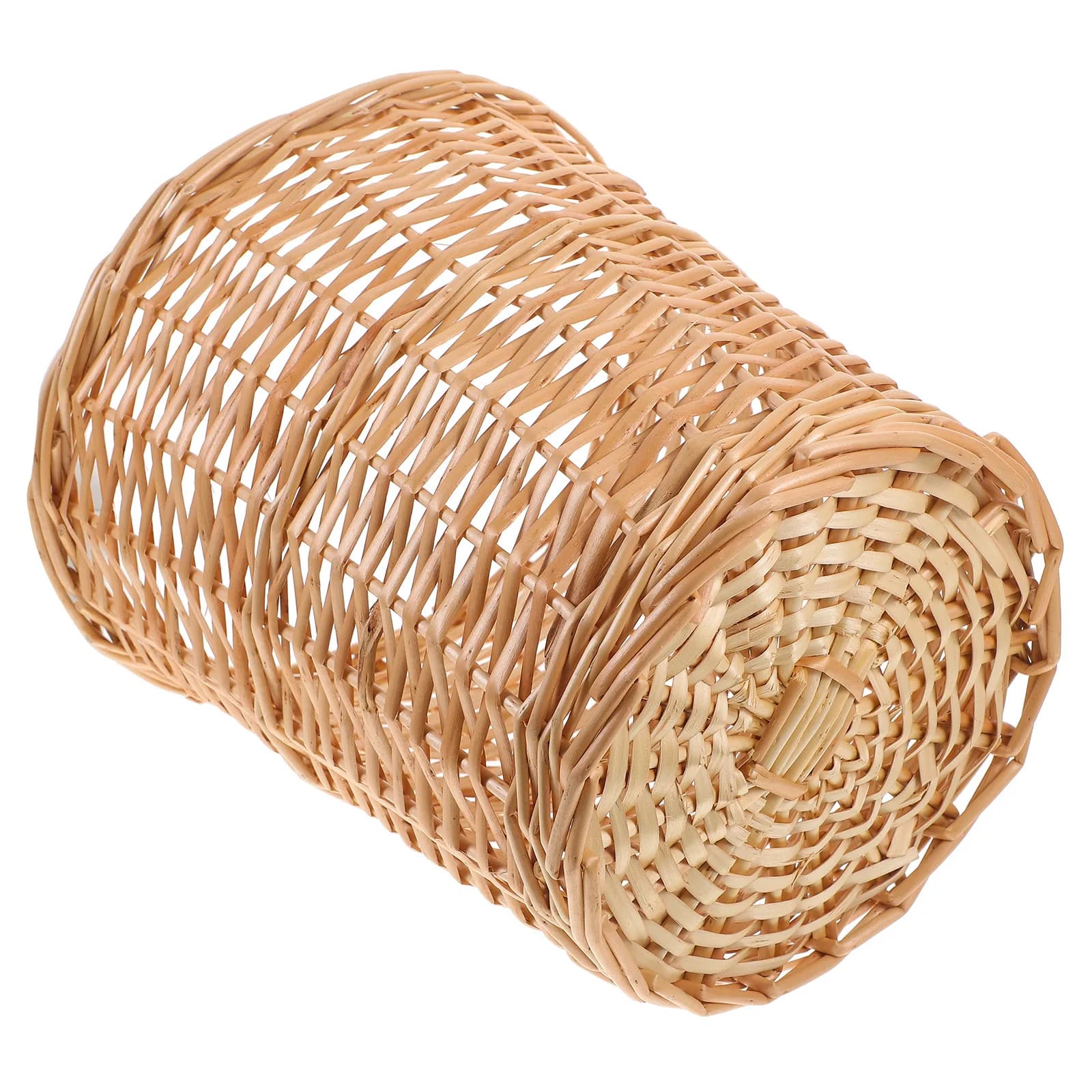Cestino per Rifiuti in Vimini Intrecciato per Interni, Multifunzione, Stile Naturale, Elegante, Resistente all'Usura, Decorativo