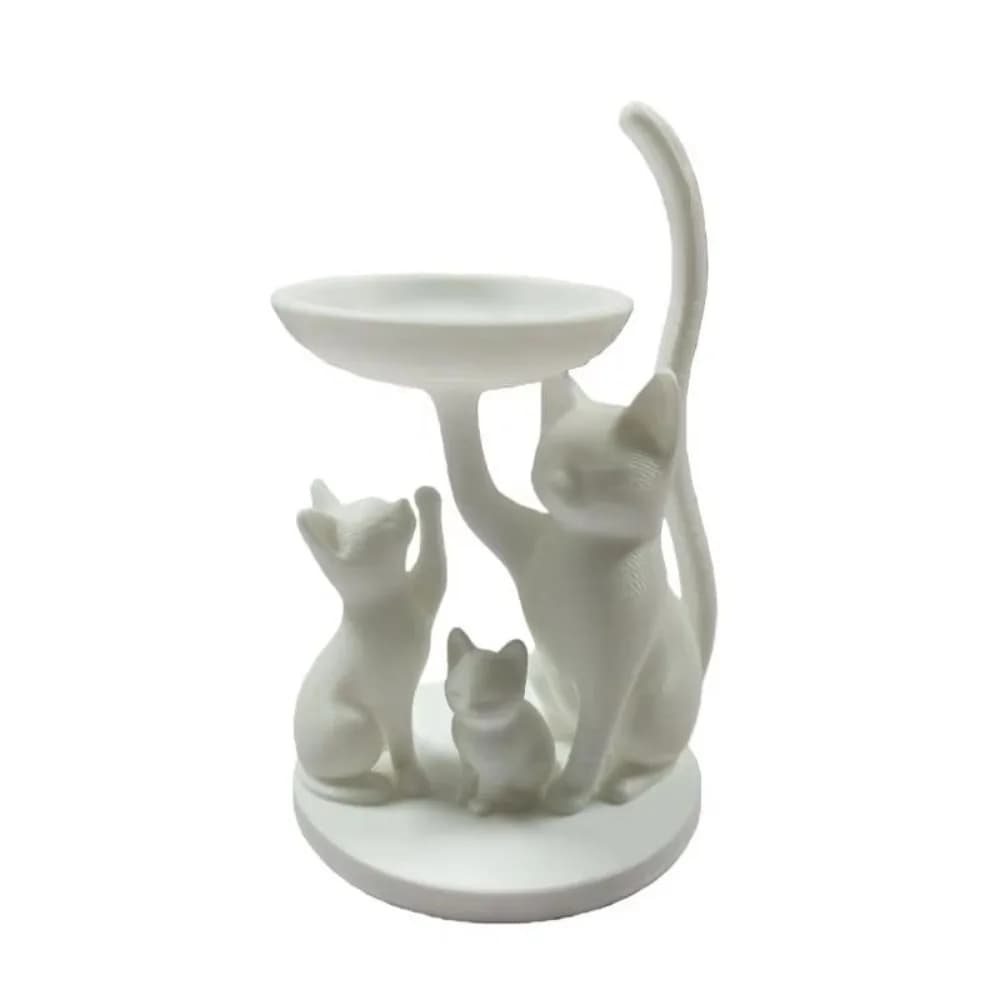 New 3D Printed Black Cat Jewelry Tray Plastic Multi-purpose Makeup Organizer Decorative Cat Decor Tray Desktop Storage