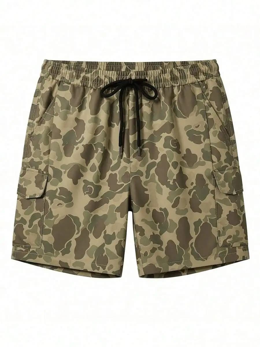 Cargo Short For Men Relaxed Fit Camo Outdoor Hiking Work Casual Shorts