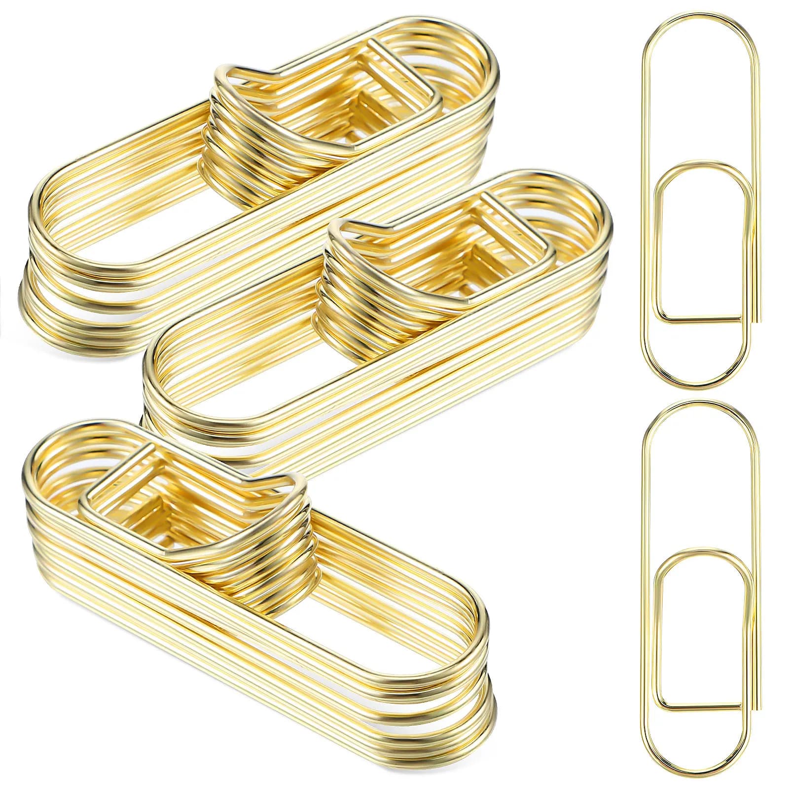20 Pezzi Clip in Metallo per Penne e Cartelle, Combo Clip Portapenne a Doppia Funzione per Quaderni, Diari, Portablocco e Organizzatori da Scrivania