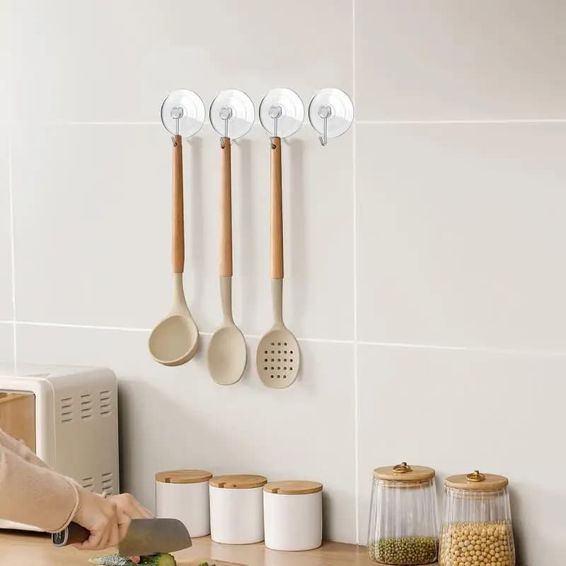 Ganci a ventosa per parete doccia riutilizzabili 20 pezzi grucce a ventosa organizzazione domestica per scrivania porte WC camper cucina auto