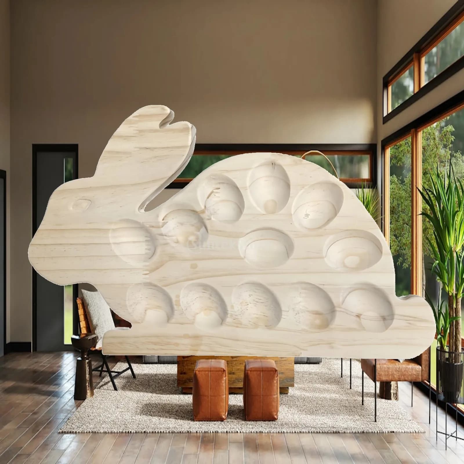 Wood Egg Platter Durable Egg Container Holder for Pantry Countertop Tabletop