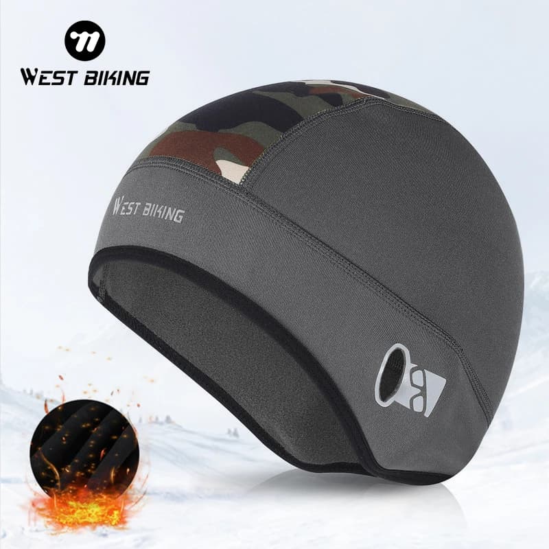 WEST BIKING Winter sports cycling cap Breathable thermal bike helmet lining Outdoor sports Cycling Running hat