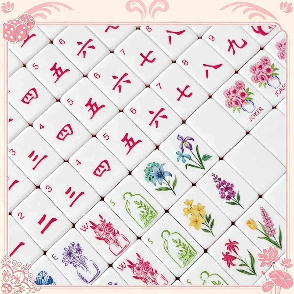 US Warehouse 160pcs Engraved American Mahjong Set 4-Layer Acrylic Mahjong Game Tiles Travel Mah Jongg Sets Home & Travel Gifts