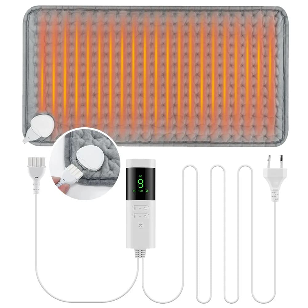 Tappetino riscaldante elettrico Coperta termica lavabile per addome Pancia Spalle Gambe Scaldino invernale Riscaldatore Tappetino caldo uterino 30 * 60 cm