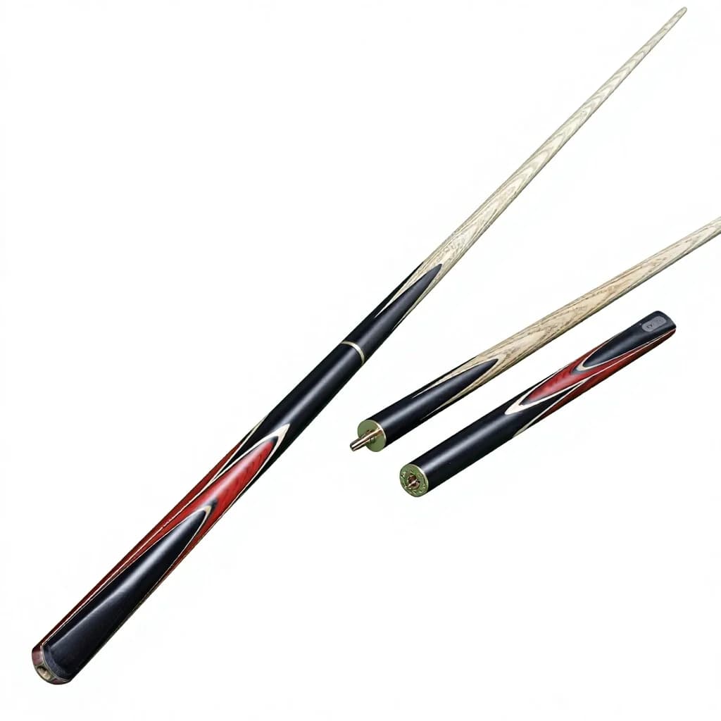 hit productClassic Durable 3/4 Pool Cue with 9.5mm Tip Ash Wood Construction and Copper Joint for Beginner Players