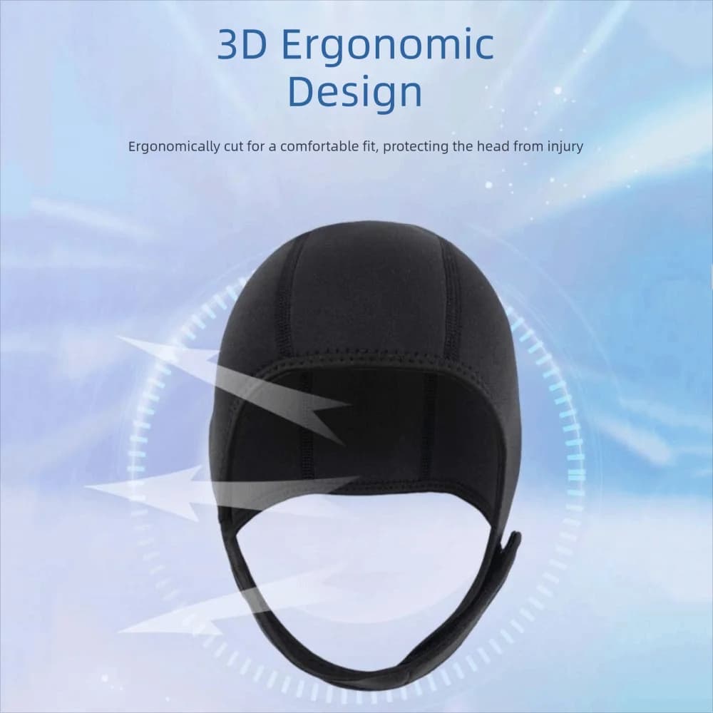 Water Sports Neoprene Diving Hood Waterproof Stretchable Swimming Cap With Chin Straps Wetsuit Hood Surf Diving Cap Kitesurf