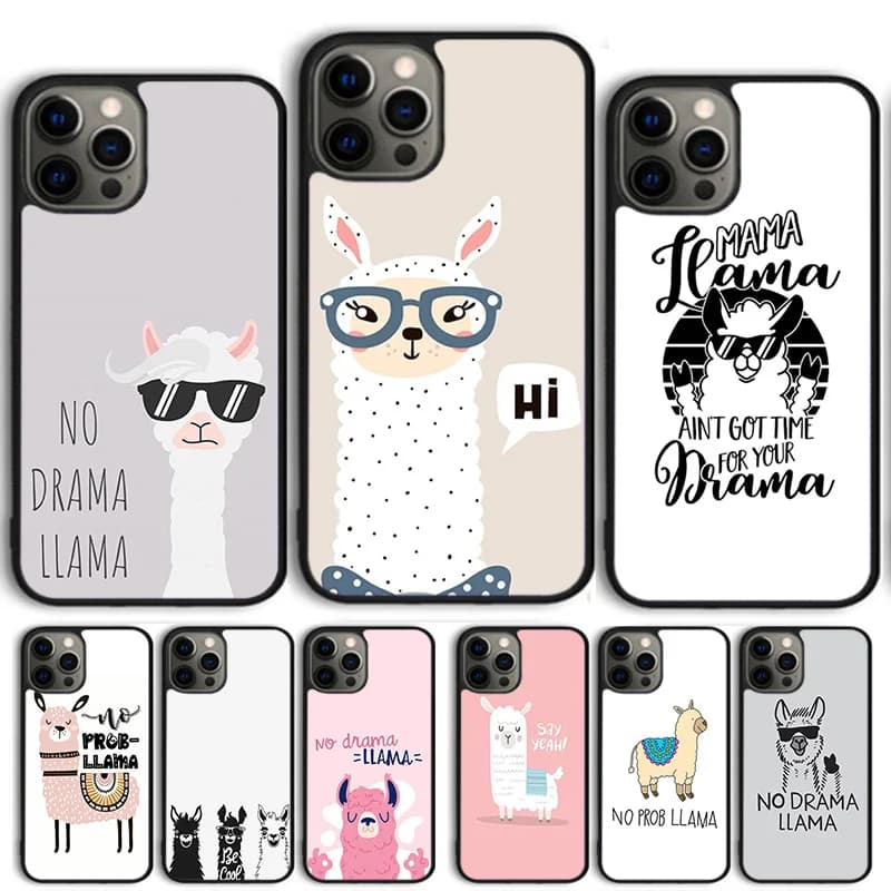 Cover per iPhone No Drama Prob Llama per Apple 17 Air 13 12 14 15 16 Pro Max Plus