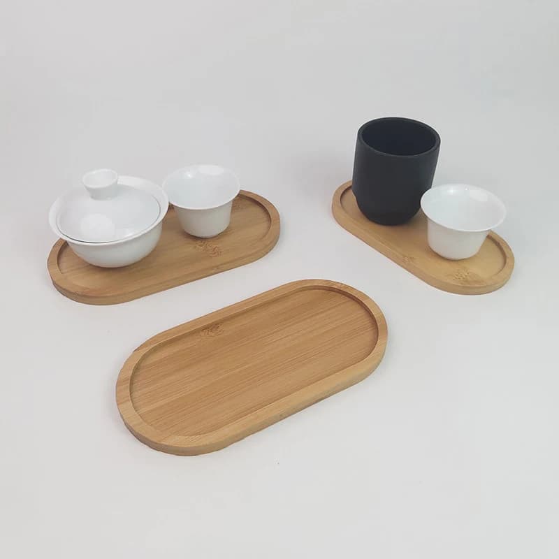 Piatto Rotondo in Legno Massello Stile Giapponese, Vassoio per Dessert e Snack, Piatto per Frutta Secca, Decorazione per la Casa