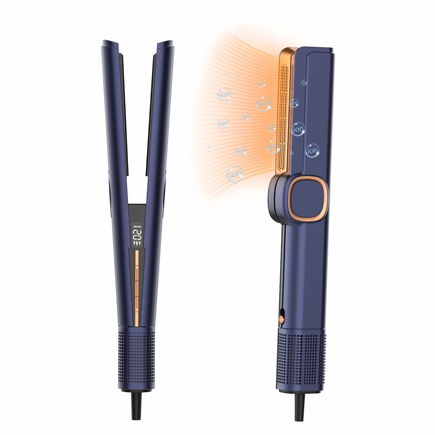 Hair and curler plate 2 in 1, 360 ° Airflow Styler with cold air for curls