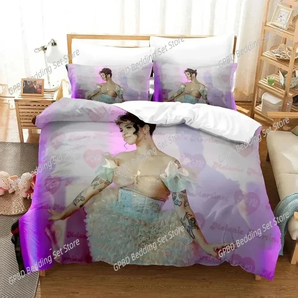 3D Print Cantante Melanie Martinez Set of bedding Bedroom Soft modern bedspread Comfortable baby duvet Copripiumino Federa