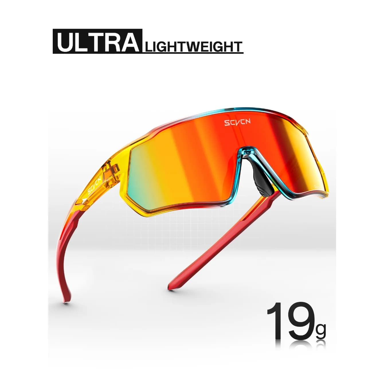 SCVCN Bambini UV400 Ragazzi Ragazze Occhiali di piccole dimensioni Occhiali da sole sportivi polarizzati Occhiali da ciclismo per bici per bambini Protezione UV400 per esterni