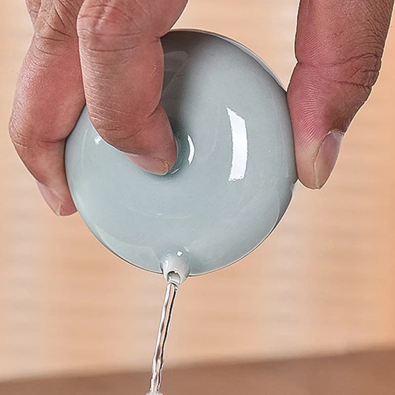 Huichang Rui Ru Forno Celadon Inkstone Ceramica Goccia d'acqua Calligrafia Tazza di inchiostro Quattro Tesori dello Studio Stile cinese 2025 Nuovo