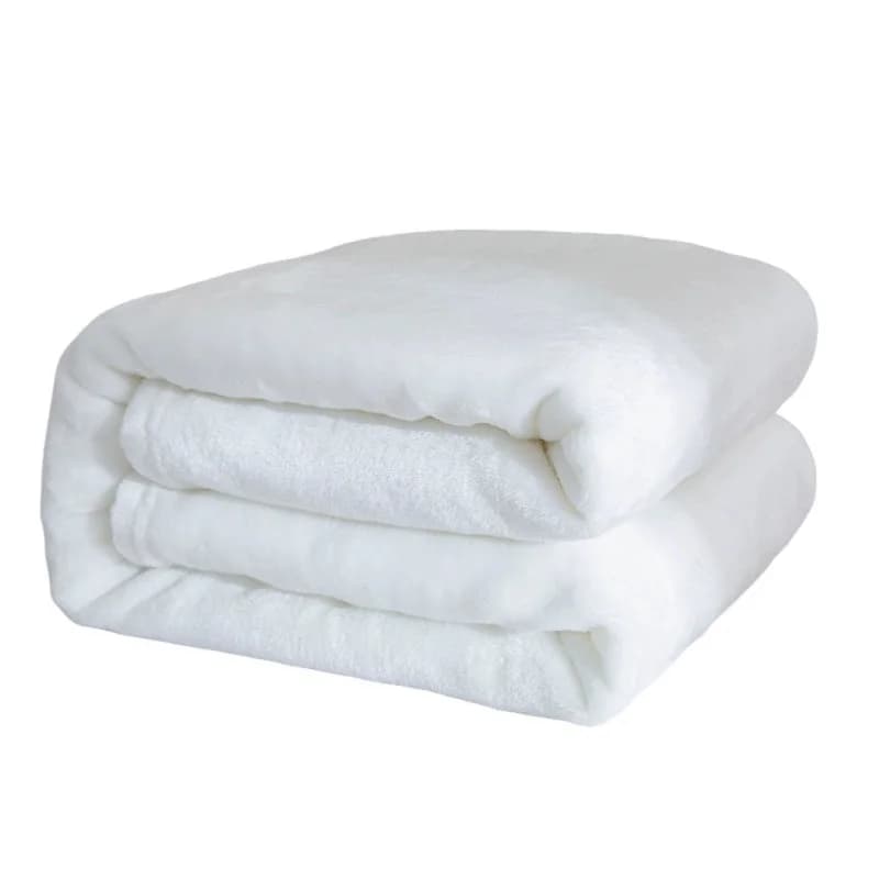 Solid White Flannel Covers for Home, Hotel, Sofa 200x230cm, Multipurpose Pile Sheet, Queen Size Cover, Direct Shipping