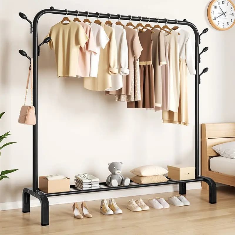 Standing Clothes Rack Home Use Living Room Trendy Light Luxury Drying Rack Clothing Rack Clothes Hanger Clothes Rack Hangers