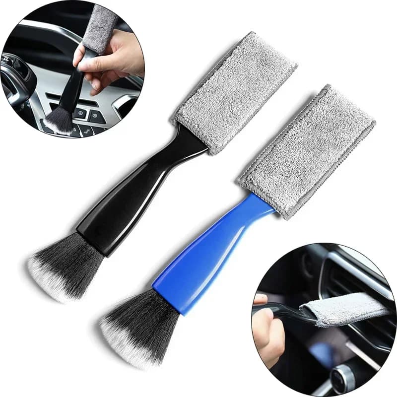Air conditioning socket for car on two sides Air conditioner for car Depth brush for dirt Plastic car brush cleaning tool