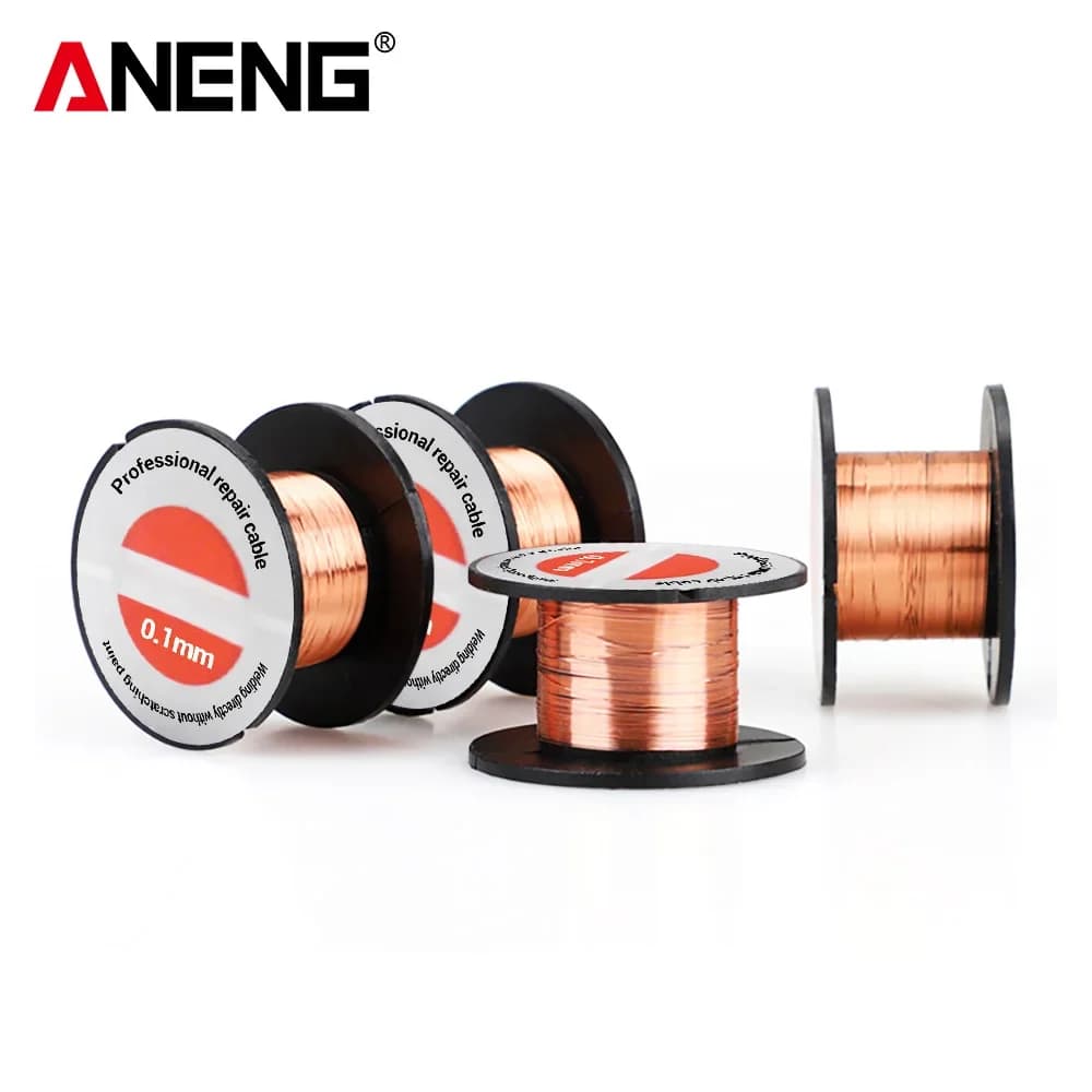 Filo di collegamento di precisione ANENG, morbido, resistente alle alte temperature, 0,1 mm, per saldatura di circuiti elettronici di precisione.