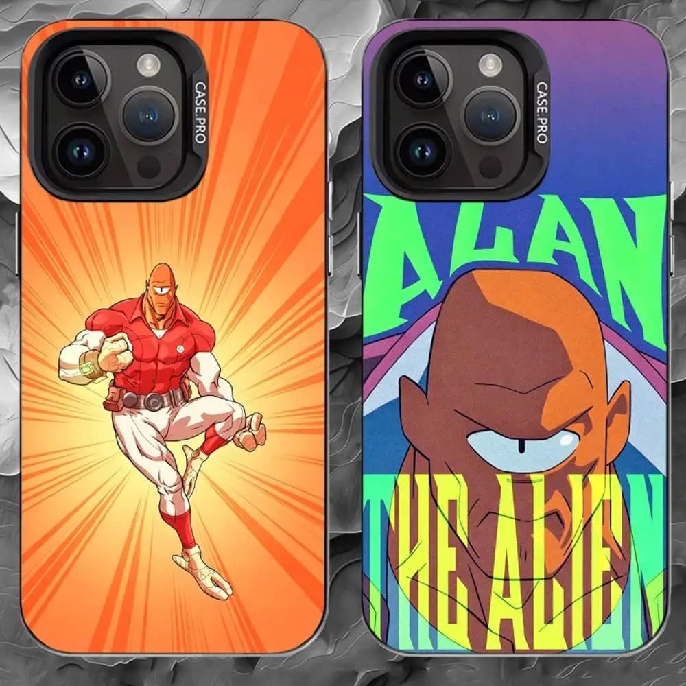 Cover per telefono Allen l'alieno, colore argento, per iPhone 17 16 15 14 13 12 11 Pro Max Plus