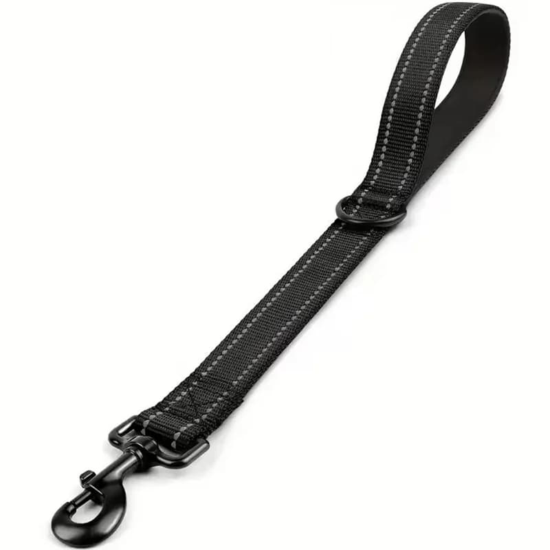 Guinzaglio per Cani 30/45/60cm, Corda Corta in Nylon Riflettente per Addestramento Cani di Taglia Grande con Chiusura in Lega di Zinco, Rotazione a 360 Gradi