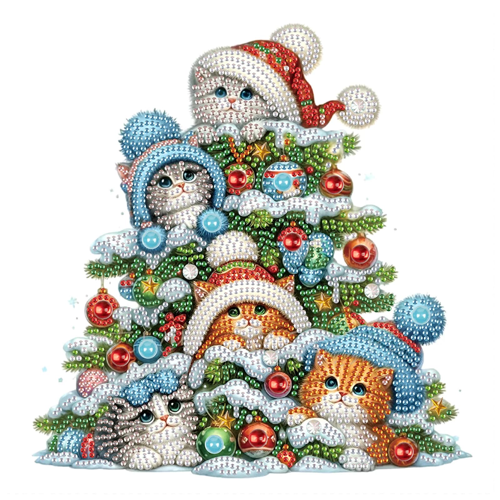 Kit di pittura artistica con diamanti per adulti, alberi di gatti, forma speciale, arte con diamanti per principianti, pittura con diamanti per regalo di decorazione domestica
