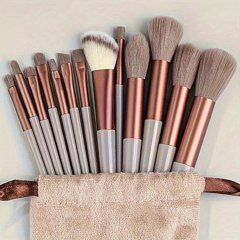 Nuovo Set di Pennelli da Trucco 8/13 Pezzi, Professionali e Soffici, per Fondotinta, Cipria, Ombretto, Kabuki, Strumenti di Bellezza