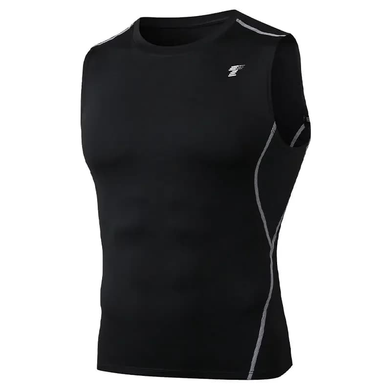 Gilet sportivi da uomo, T-shirt a compressione street style, top sportivi slim fit, abbigliamento casual da palestra, elastico e confortevole