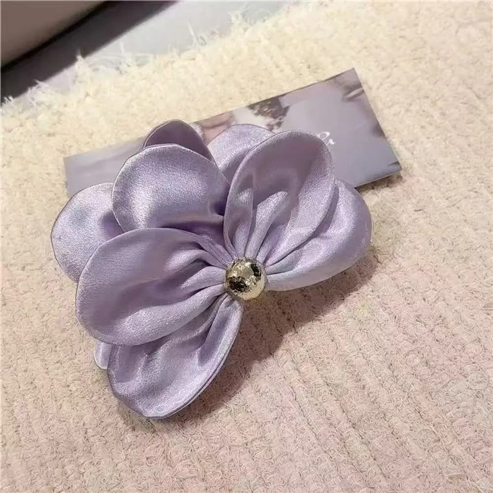 Ze three-dimensional petal clip back head hair shark clip temperament hair accessories for women