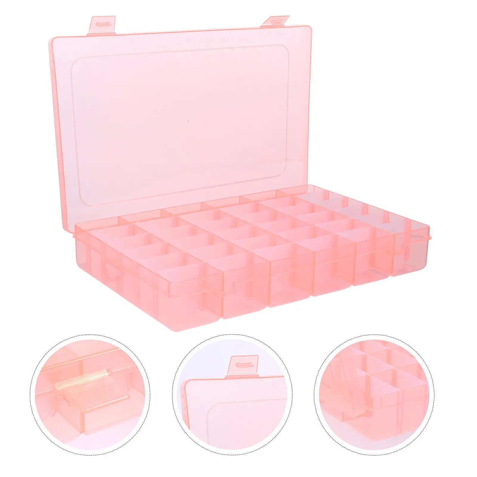 Plastic box to store tools for nail art, fake nail container, durable PP tray, organizer basket, transparent display