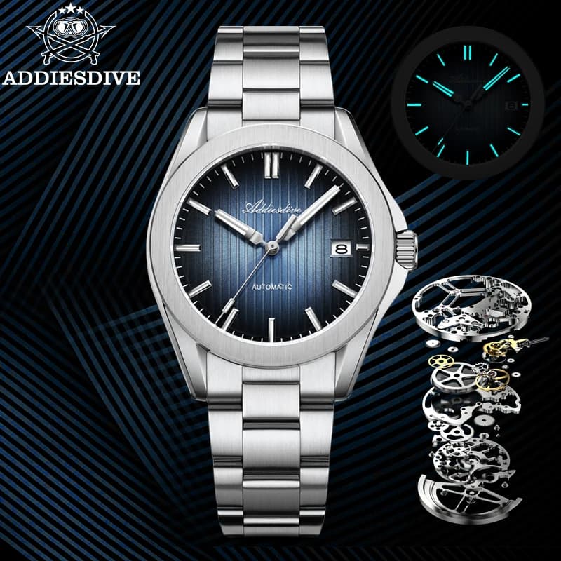 ADDIESDIVE New 2025 Automatic mechanical watch BGW9 Blue Luminous 20Bar Sapphire Waterproof Japan NH35A Watch For Man AD2080