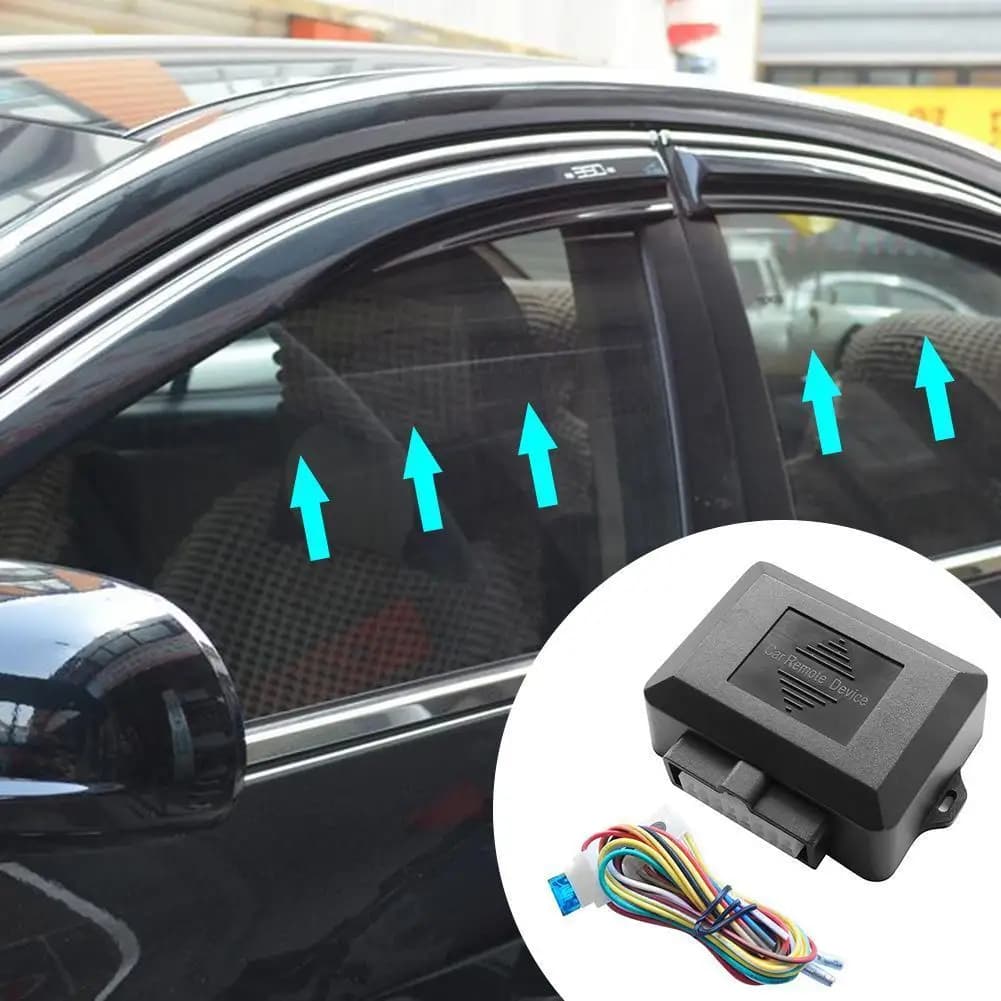 Modulo di Chiusura Automatica Finestrini Elettrici con Sistema di Allarme per Auto a 4 Porte 12V