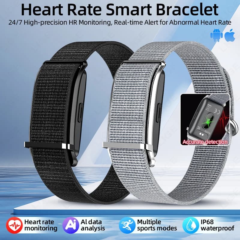 Braccialetto Sportivo Traspirante 2026, Fitness Tracker Senza Schermo, Smartwatch con Notifiche Chiamate, Monitoraggio Frequenza Cardiaca e Contapassi