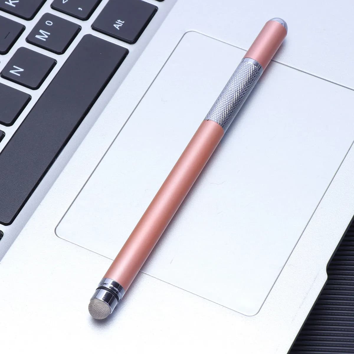 Stilo Capacitivo Universale a Doppia Punta in Metallo Dorato Compatibile con Telefoni e Tablet per Scrittura, Disegno e Giochi su Schermi Touch
