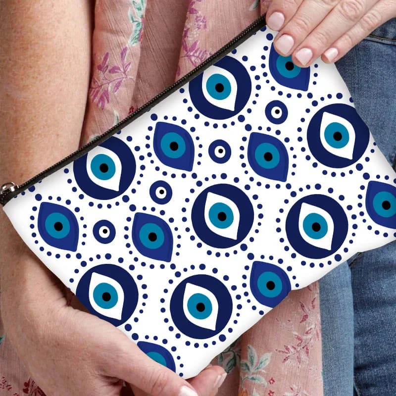 Hot-selling Printed Devil's Eye Cosmetic Bag, Travel Storage Bag, High Appearance Level Women's Clutch Bag, Toiletries Bag