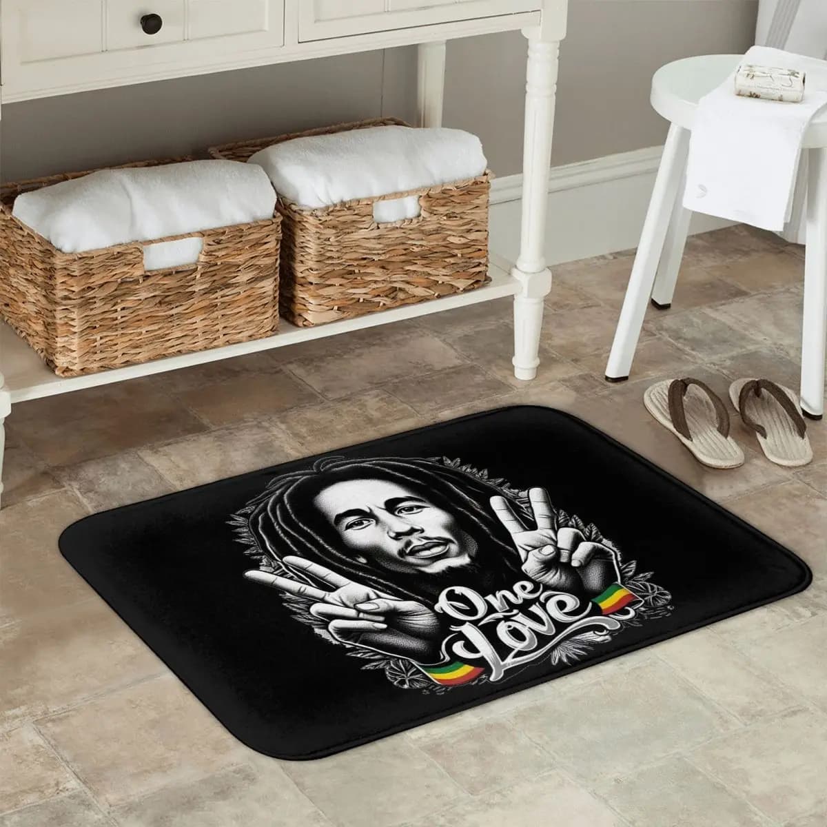 Bob Marley Reggae Zerbino antiscivolo Tappetino antipolvere per ingresso cucina Tappetini poggiapiedi camera da letto di casa