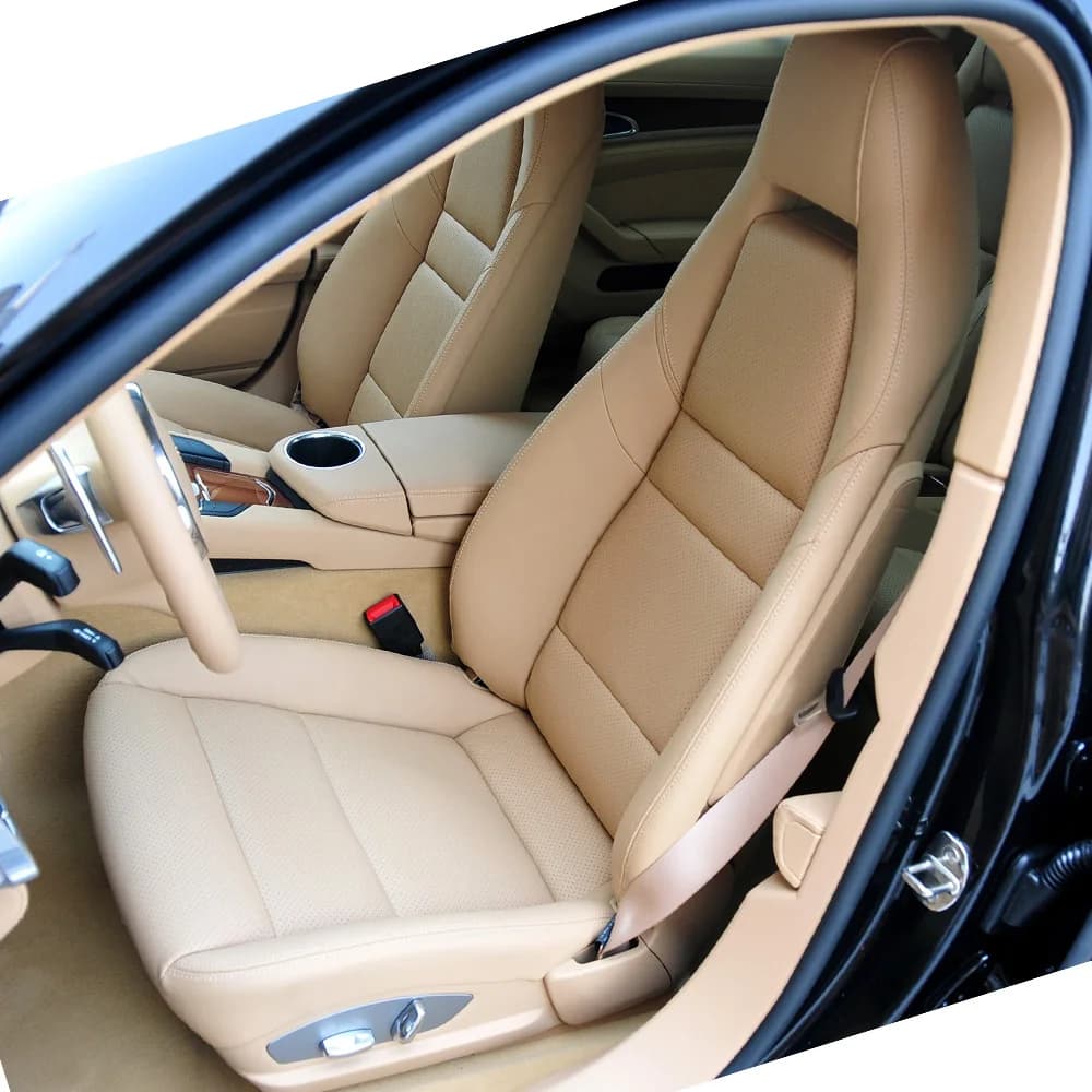 Custom Car Seat Covers For Porsche Panamera 2009 2010 2011 2012 2013 2014 2015 2016 PU Leather Seat Cushion Protector Cover Pad