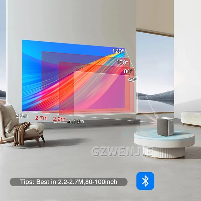 Mini proiettore H6 LED 1080P Proiettore portatile Full HD 2.4G BT4.0 Android Smart Home Theater TV Video