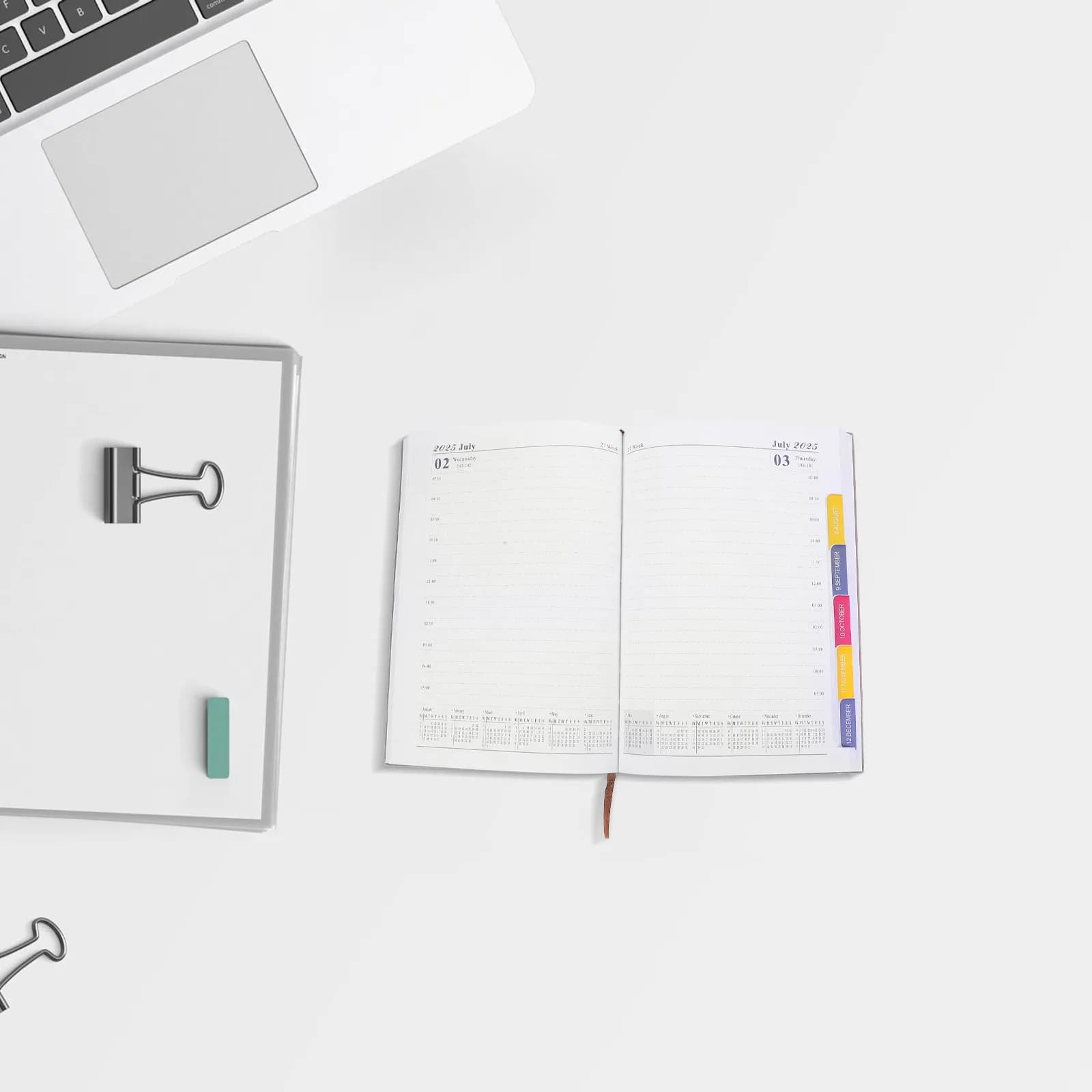 Agenda Giornaliera A5 2025, Organizer Accademico Portatile con Carta Liscia per Scrittura Fluida, Ideale per Pianificazione Quotidiana e Definizione Obiettivi