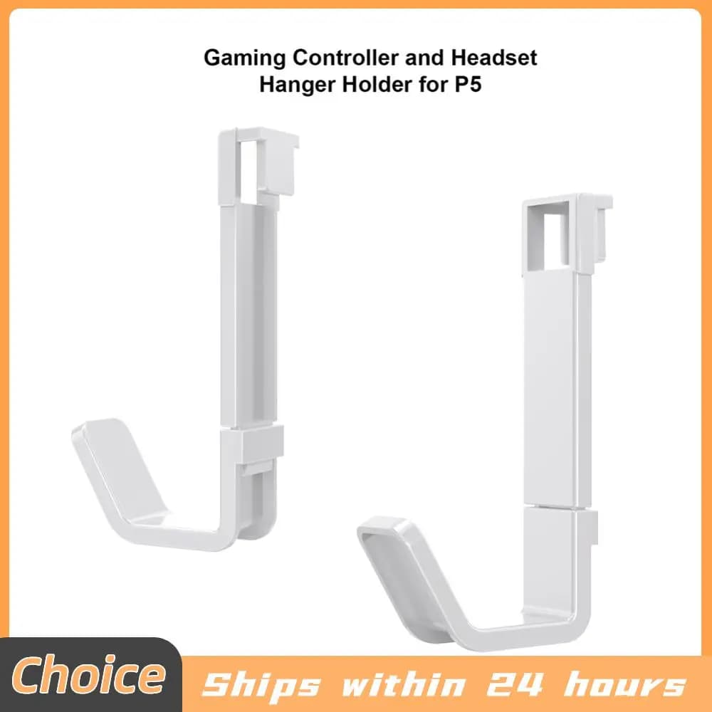 2 Pezzi Supporto per Cuffie Controller, Gancio Appendibile per Console PS5/PS5 Slim Digital Drive, Accessori per PlayStation 5
